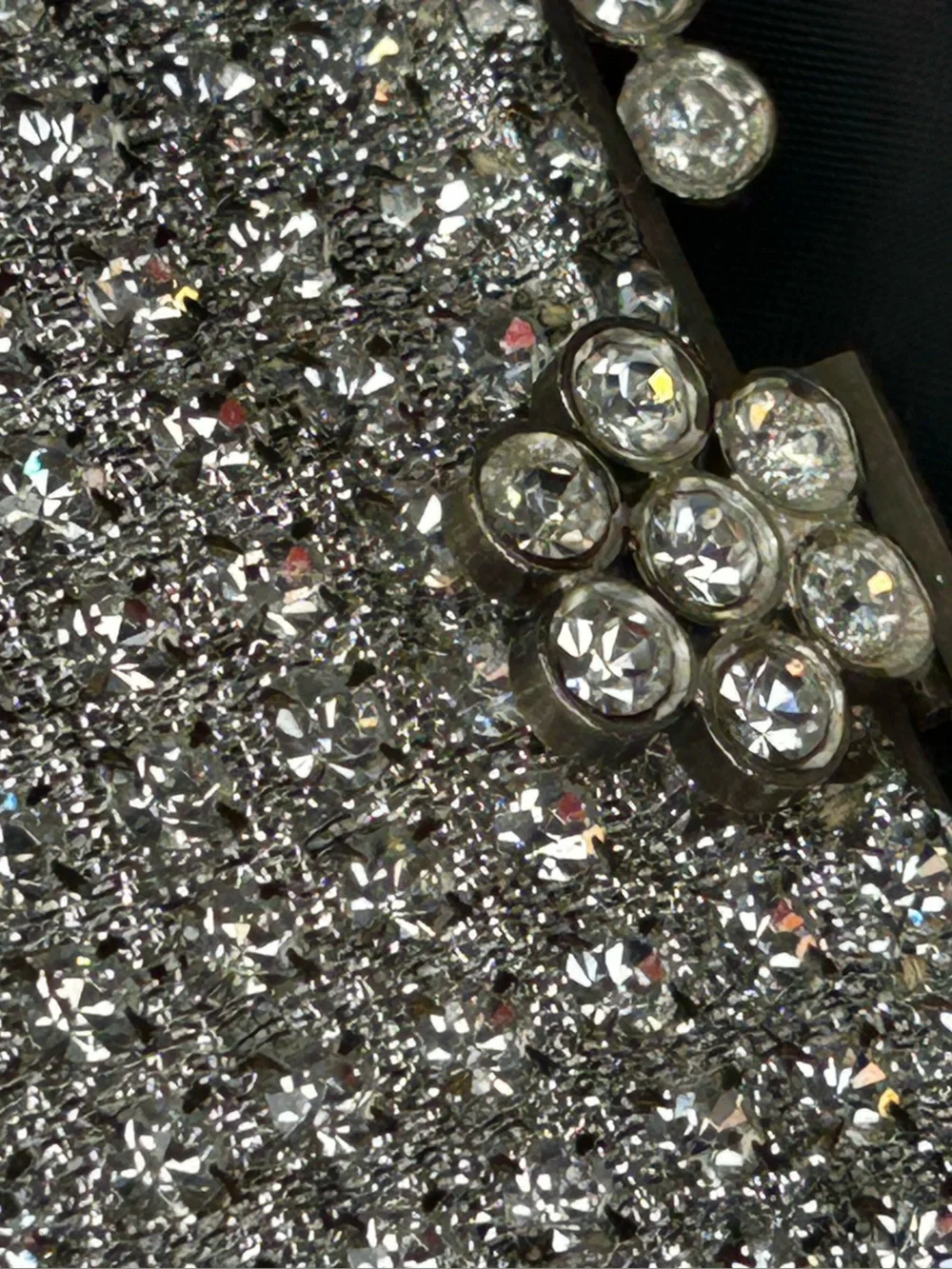 Small 1950s Vintage WALBORG Rhinestone Crystal Handbag - Hong Kong